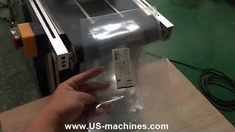 Plastic bag pouch paging feeding labeling machine testing video