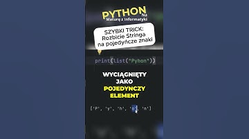 PYTHON - Szybki rozkład stringa na znaki do listy #informatyka #matura #python #nauka #matura2026