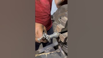 Simple Taper Spring Making on Lathe Machine | DIY Iron Wire Spring #youtubeshorts