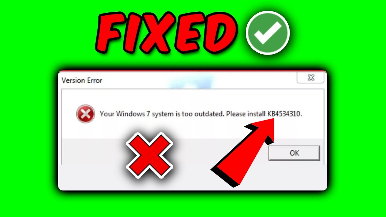 How to Fix Your Windows 7 System is Too Outdated Please Install Roblox ( Roblox Kb4534310 Error) 