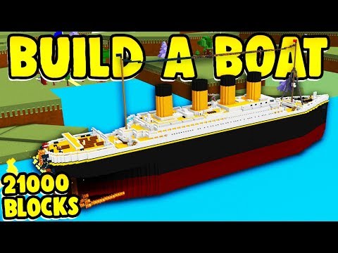 Build A Boat Titanic Second Biggest Boat In The Game Youtube - roblox titanic trolling