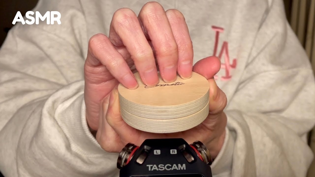 【ASMR】眠れる木製コスメのタッピング＆スクラッチング【音フェチ・No Talking】
