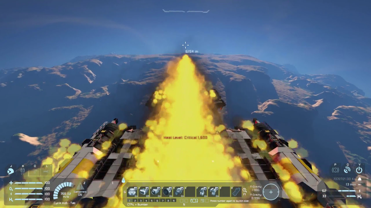 Space Engineers: Crashing from orbit Reentry mod 2 - YouTube