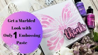 Marbling Technique with Embossing Paste | Kraftgali