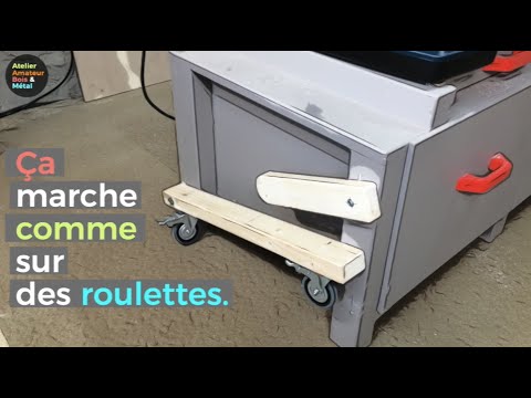 Un système simple de roues rétractables à levier.