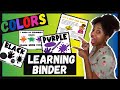 COLORS LEARNING BINDER FOR PRESCHOOL CIRCLE TIME I Preschool busy binder for preschool at home