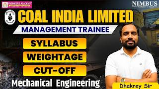 How To Crack Coal India Mt Mechanical 2026  Mechanical Syllabus U0026 Previous Year Cutoff Analysis