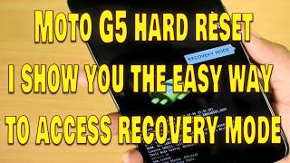 Moto G5 Hard Reset i show you the easy way to access recovery mode