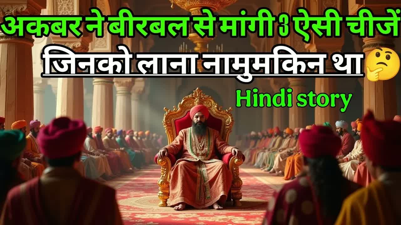 अकबर ने बीरबल से मांगी 3 ऐसी चीजें जिनको लाना नामुमकिन था ｜ akbar birbal ki kahani ｜ majedar story ｜