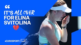 💔 A HEARTBREAKING end to Elina Svitolina's Australian Open run 😟🇦🇺