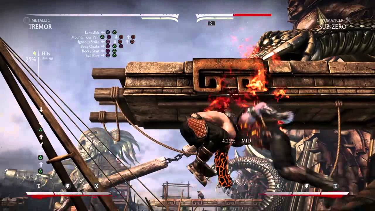 Mortal Kombat X Tremor (Metallic) 37% no Bar Corner Combo