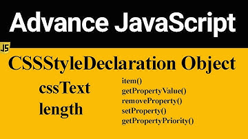 CSSStyleDeclaration Object Properties and Methods in JavaScript (Hindi)