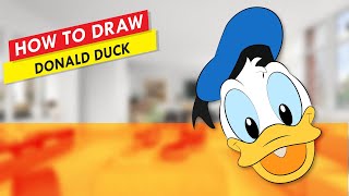 HOW TO DRAW DONALD DUCK COLOURING | FACE | BEGINNERS | CARTOONING | TUTORIAL | TAMIL ?