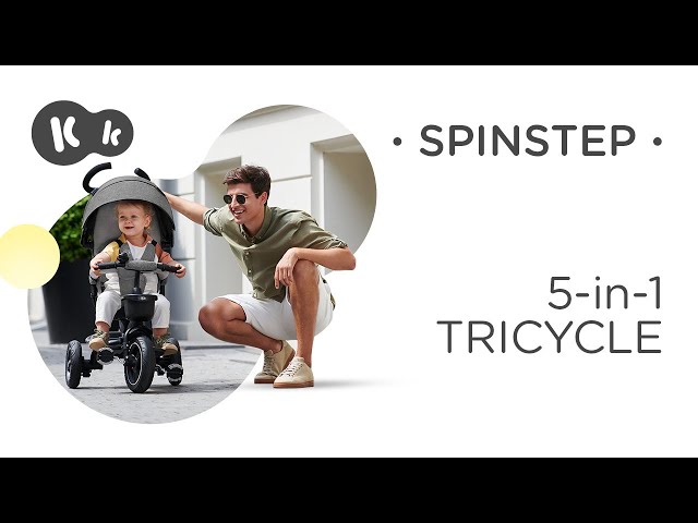 Kinderkraft Triciclo 5 en 1 SPINSTEP, platinum gris 