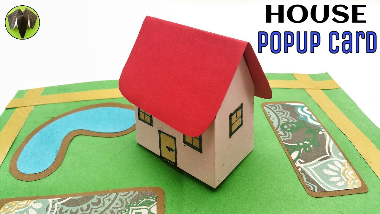 3D House Popup card - DIY Tutorial - 902 - YouTube