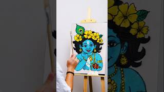 Krishna Ji Drawing🌸Magical Krishna Art Transformation#art #krishnaart#magic#drawing #shorts #trend