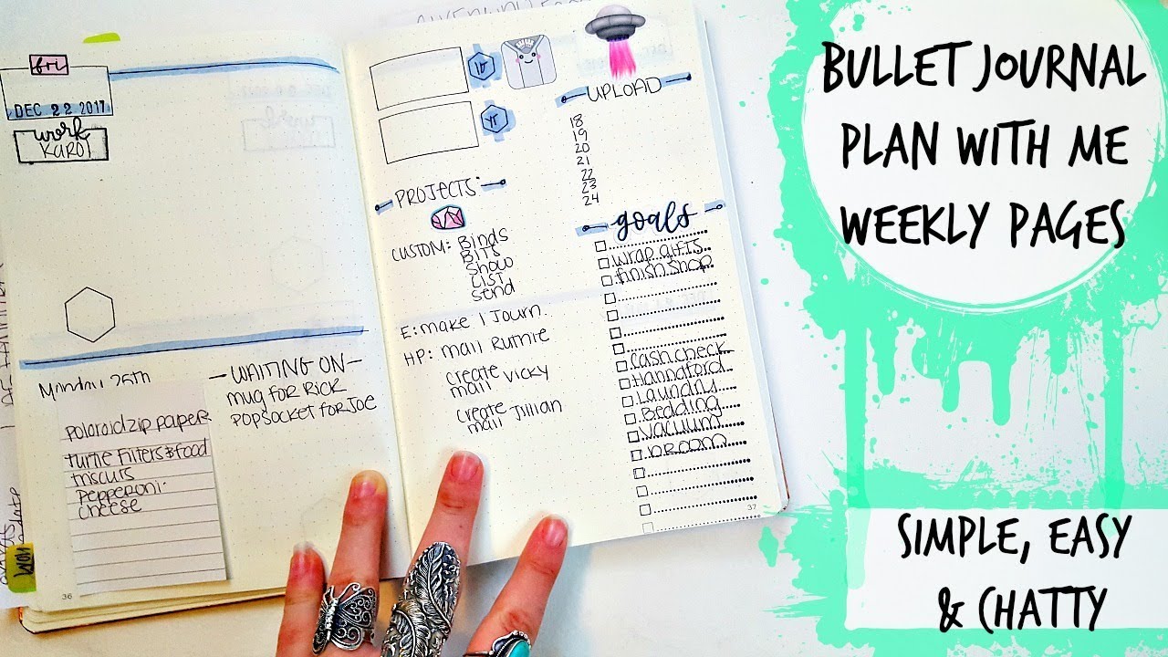 BUJO Plan with Me: Quick and Easy Weekly Layout : Realtime & Chatty ...