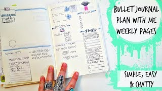 BUJO Plan with Me: Quick and Easy Weekly Layout : Realtime & Chatty