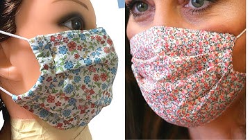 How to make pleated face mask with filter pocket and nose wire/Kate Middleton inspired face mask