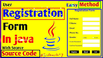 How to create User Registration Form in java using swing||Registration Form in java