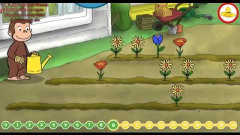 Curious George Flower Garden Learn Numbers from 1 To 19 ♛♛۩۞۩❤♚ / Creative Commons Reuse Allowed