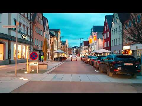 4K Abends in Göppingen Stadtreisen mit toller Musik UHD Video Stuttgart Deutschland Baden Württember