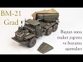 BM-21 Grad (1/35 Ölçek - Zvezda) Maket yapımı. Kamyon ve  roketatar sisteminin boyama aşamaları