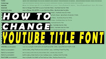 How To Change Title FONT in YouTube 2019 [𝔽𝕒𝕤𝕥 & 𝔼𝕒𝕤𝕪 𝕋𝕦𝕥𝕠𝕣𝕚𝕒𝕝] ►#mvstudio