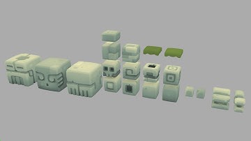 Cube World Jungle Temple - 3D Modeling Timelapse #4