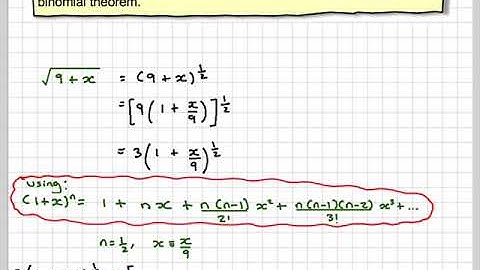 Expanding (a+ bx)^n when n is factional using the binomial theorem