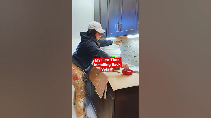 My first time installing a backsplash! #remodeling...
