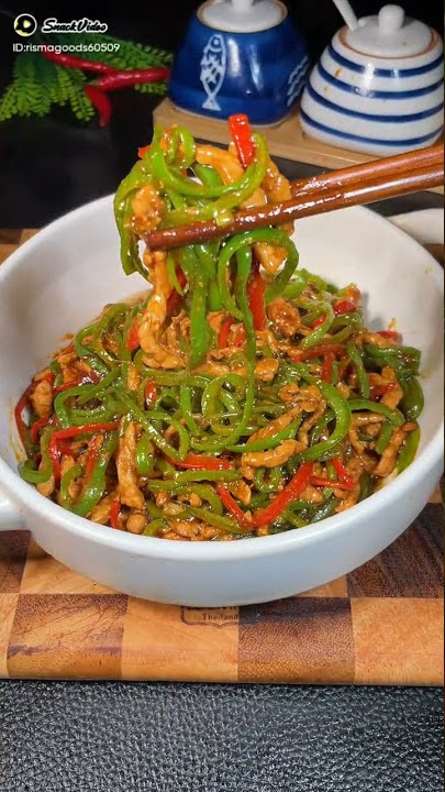 Cara Masak Daging babi suwir dengan paprika