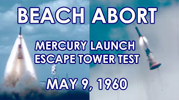 Mercury "Beach Abort" - Launch Escape Tower Test (1960/05/09) - Project Mercury, NASA