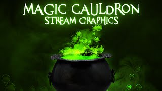 Magic Cauldron Animated Stream Graphics Package | Halloween | Magic screenshot 5
