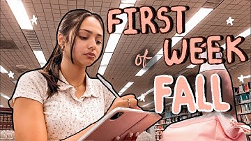 FIRST WEEK OF SCHOOL VLOG 2022 (junior year + fall semester)