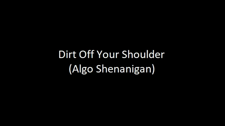 Tape #4 Cocona - Dirt Off Your Shoulder (Algo Shenanigan)