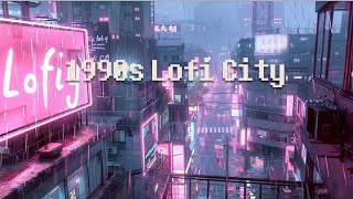 1990s Rainy Night in Japan 🌙 Rainy Lofi hip hop [ chill beats to work/study to ]