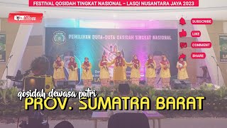 QOSIDAH DEWASA PUTRI PROV. SUMATRA BARAT || FESTIVAL QOSIDAH TINGKAT NASIONAL 2023