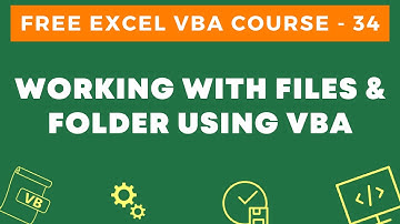 Free Excel VBA Course #34 - Working with Files and Folders using Excel VBA (Copy files and Folder)