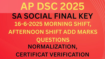 AP DSC 2025 SA SOCIAL FINAL KEY||AP DSC FINAL KEY HOW TO CHECK||SOCIAL KEY 16-6-2025 SHIFT-1,2