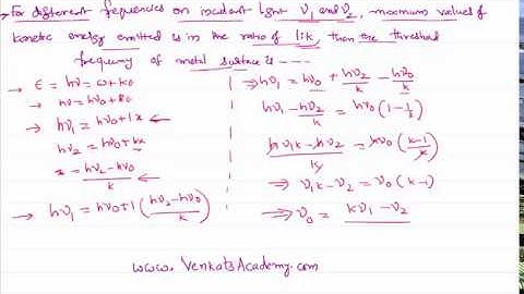 Photoelectric Effect Problem Finding Threshold Energy Ratios when KE Ratio Given for JEE and NEET