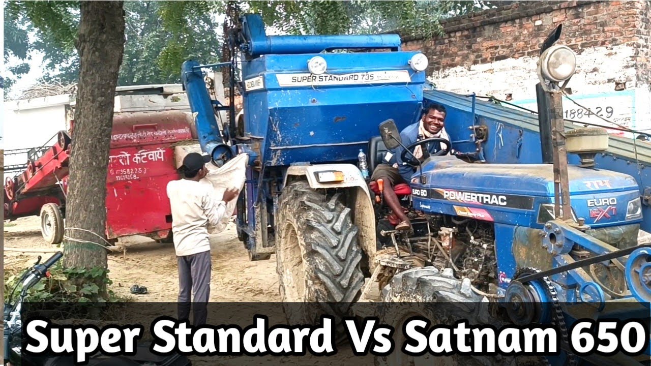 Super Standard 735 Vs Satnam 650 Mini Combine horvester Compare