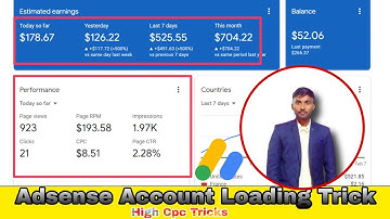 Adsense Account Earning | High Cpc Method 2023 | Per Day 300$ Adsense Loading Trick