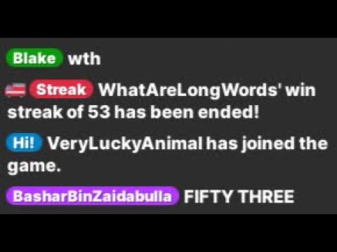 I Ended a Scripter's Winstreak of 53 in Word Bomb - YouTube