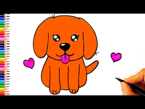 Çok Kolay Sevimli Köpekcik Çizimi - Köpek Nasıl Çizilir? - Köpek Çizimi - How To Draw a Puppy