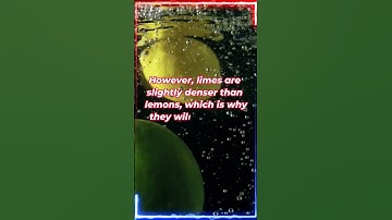 Why do limes sink but lemons float?  🤔 #shorts #youtubeshorts #subscribe