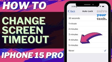 How to Change Screen Timeout on iPhone 15 Pro