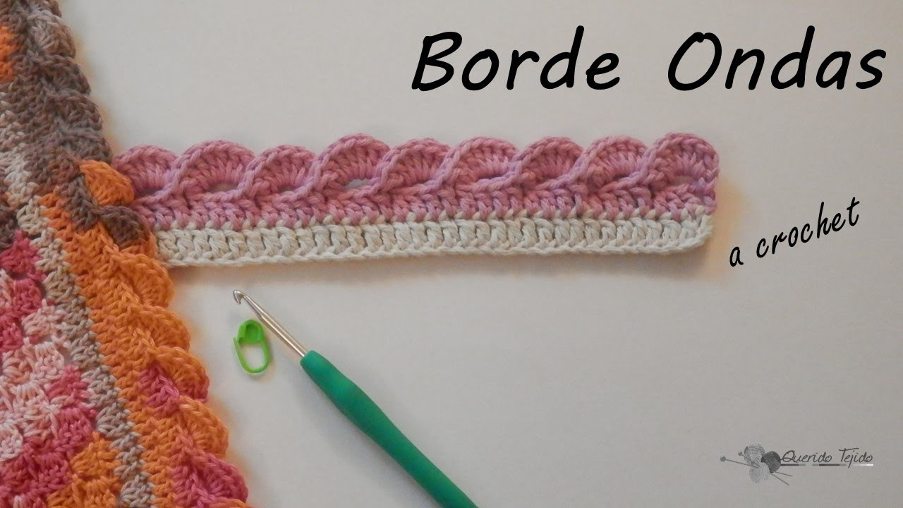 Borde Crochet 3 Ondas Crochet Wave Edging ENGLISH SUB YouTube