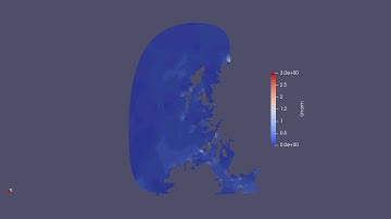 Simulation of tidal currents at Rathlin Sound in Northern Ireland