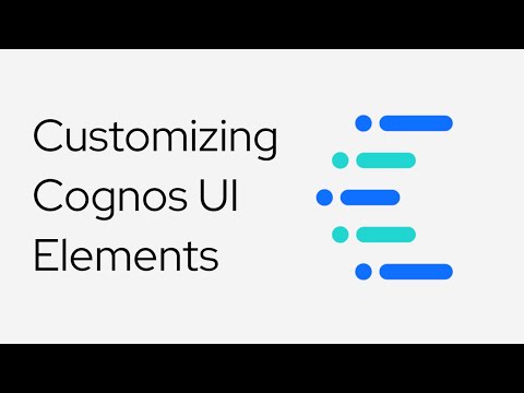 Customizing Cognos UI Elements